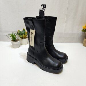 No Boundaries Lug Pull On Side Zip Boot 2.2" Heel WMNS US Sz 7 True To Size NWT